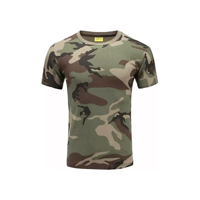 Genérico - Polo Militar Airsoft, Trekking Camping, Color Woodland, Talla Xl