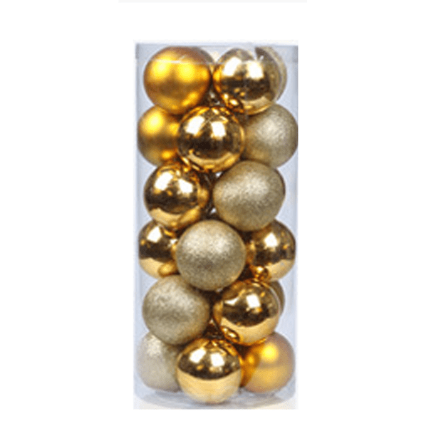 24 bolas navideñas irrompibles de 3 cm para árbol de Navidad, bodas, cumpleaños y fiestas.
