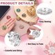 thumbnail image 3 of Uxcell 6PCS Botones de Coser de Piedras de Estrás en Forma de Flor 1 Pulgada Botones de Cristal con Vástago para Hacer Joyas Ropa Bricolaje Plata Blanco, 3 of 6