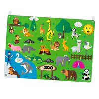Magideal - Tablero De Historias De Fieltro, Tablero De Franela Para Contar Historias, Material Didáctico Para Educación Temprana, Juguete Colgante Para Enseñanza Zoo