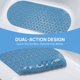 thumbnail image 2 of Alfombrilla de bañera antideslizante REGALWOVEN con ventosas fuertes y orificios de drenaje para bañeras ovaladas extragrandes, alfombrilla de baño de PVC lavable a máquina azul 35" x 16", 2 of 5