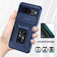 thumbnail image 3 of Funda Armada para Google Pixel 8 con Tapa Deslizante y Soporte Magnético Giratorio Azul, 3 of 5