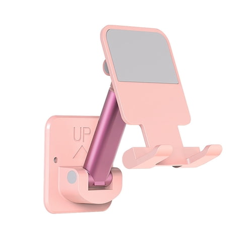 Genérico - Soporte De Pared Ajustable Para Tablet Con Brazo Extensible Para Ipad Iphone 4-12 Pulgadas Soporte Universal Para Teléfonos Móviles-Rosa