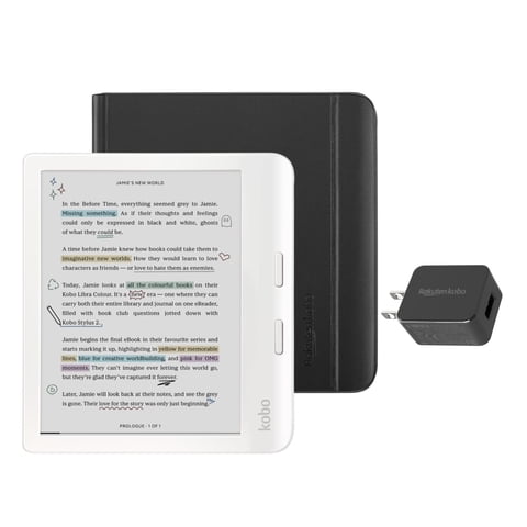 Ereader Kobo Libra En Color Blanco Con Paquete De Funda Y
