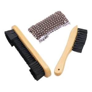 Magideal - 1 De Limpiador De Cepillos De Billar Con Eje De Taco De Tela, De Cepillos Para Rieles, Herramientas De Limpieza Marrón