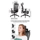 thumbnail image 3 of Silla de Oficina Ultra Ergonómica de Malla con Altura Ajustable, Soporte Lumbar y Reposapiés. Silla Ejecutiva Reclinable con Cabecera. Silla de Trabajo con Descansabrazos Ajustables., 3 of 8