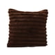 thumbnail image 1 of Funda de almohada de felpa de piel sintética, funda de almohada, funda de cojín para sofá, dormitorio, sala de estar, hotel, regalo de inauguración de Marrón oscuro, 1 of 5