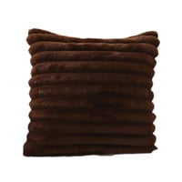 Magideal - Funda De Almohada De Felpa De Piel Sintética, Funda De Almohada, Funda De Cojín Para Sofá, Dormitorio, Sala De Estar, Hotel, Regalo De Inauguración De Marrón Oscuro