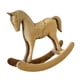thumbnail image 1 of Estatua De Caballo Mecedor De Madera, Artesanías Para Chimenea, Gabinete, Mesa, Centro De Mesa, Amarillo, 1 of 5