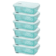 thumbnail image 1 of Pack 6 Contenedores Herméticos De Vidrio Rectangular 420ml Allegra, 1 of 4