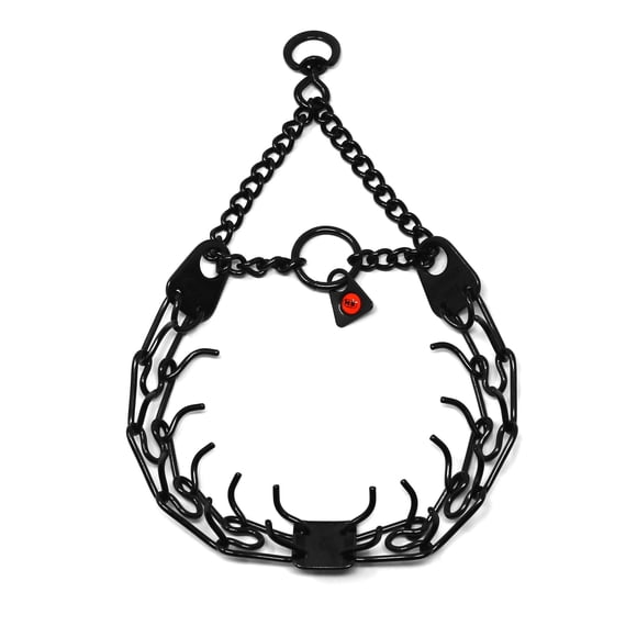 Collar de adiestramiento para perros Herm Sprenger negro de acero inoxidable