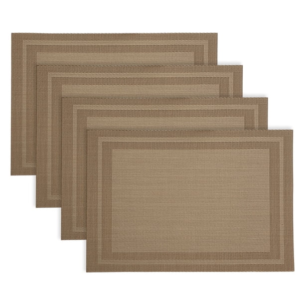 Manteles individuales, manteles individuales de plástico antideslizantes aislantes, manteles individuales de cocina antiincrustantes limpios y fáciles de limpiar