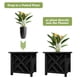 thumbnail image 4 of Macetero exterior 2 piezas Pure Garden 39 x 39 x 42 cm negro, 4 of 7