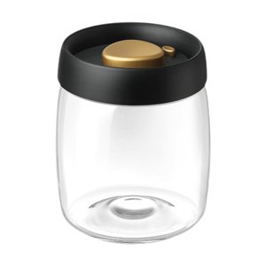 Magideal - Caja Para Granos De Café, Recipiente De Vidrio Al Vacío, Hermético, Multifuncional, Transparente, Recipiente Doméstico Para Alimentos Para Cereales Y 900Ml