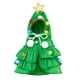thumbnail image 5 of Capa De Navidad Con Estrella Y Pompones Vestido De Cosplay Capa De árbol De Navidad Con Gorro De Papá Noel Verde Mediano, 5 of 5