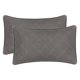 thumbnail image 1 of Protector de Almohada REGALWOVEN, Tamaño Estándar, 2 piezas, Poliéster Impermeable Acolchado Gris Oscuro Queen, 1 of 5