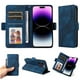 thumbnail image 3 of Carcasa FOXDOCK iPhone 14 Pro Max de cuero PU, diseño acolchado clásico, protección contra caídas y rayones, 3 of 5