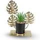 thumbnail image 1 of Figura Decorativa Candelabro Hoja con Mini Planta, 1 of 3