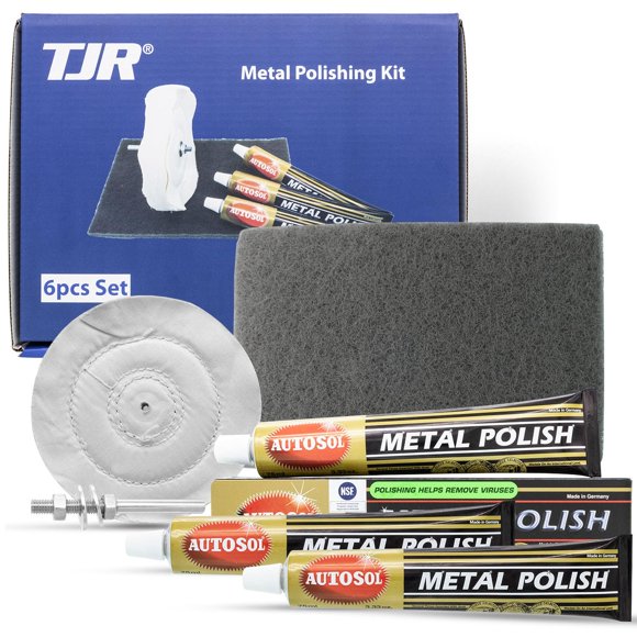 Kit de Pulido TJR con Pasta para Metales y Almohadilla Abrasiva