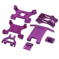 Magideal - De Piezas De Mejora De Telemando De Metal, Soporte De Amortiguador Delantero Y Trasero, Ala Trasera Para 124018 124019 1/12, Camiones, , Púrpura Violeta