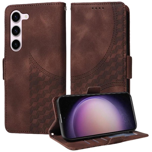 Carcasa FOXDOCK Samsung Galaxy S23 de cuero PU, diseño acolchado clásico, protección contra caídas y rayones