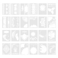 Magideal - 24 Plantillas Para Sobre Lienzo De Madera, Plantillas Reutilizables De Dibujo Para Manualidades, Juego De Plantillas De Pintura Para