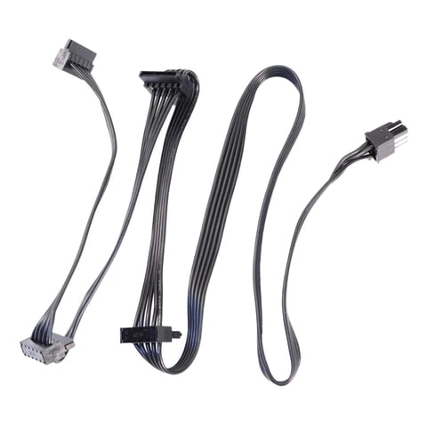 Magideal - Cable De Alimentación Cable Adaptador De Alimentación Pci E 6 Pines 12V Dc Splitter Portátil Cable De Alimentación 6Pin A 4Sata Cable De Alimentación