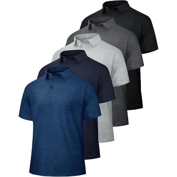 Poleras polo para hombre BOOJO, 5 piezas, secado rápido