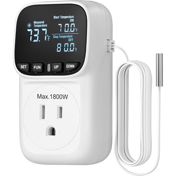DEWENWILS Temperature Controller Outlet, termostato de 15 A