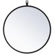 thumbnail image 1 of Espejo de Pared Redondo Rowan 46 cm Negro Elegant Decor, 1 of 7