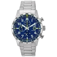 Reloj Citizen Pilot Stainless Steel Blue Dial Chronograph Eco-Drive Ca0790-83L 100M Men'S Watch