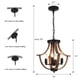 thumbnail image 4 of Lámpara colgante LAMPKEDUO de 4 luces estilo rústico en madera, 41 cm, 4 of 9