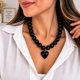 thumbnail image 1 of Collar Chicle Chunky De Cuentas Grandes Corazón Unisex negro 22, 1 of 3
