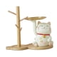 thumbnail image 3 of Resina Lucky Fortune Cat Estatua Bandeja Para Llaves Tazón Para Llaves Sentado Estante De Madera, 3 of 5