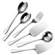 thumbnail image 1 of Xiao Hua Cuchillo, Tenedor, Cuchara de Acero Inoxidable de 12 Pulgadas para Restaurante Occidental, Vajilla Pública, Pala para Pastel, Suministros de Hotel, Cuchara Pública Dorada y Plateada, Juego, 1 of 4