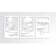 thumbnail image 1 of Set de 3 Cuadros Paisaje Árboles Araucarias Blanco, 1 of 2