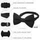 thumbnail image 2 of Pajarita negra de tela con lazo, unisex, ajustable, de estilo Bow Tie House, 2 of 6