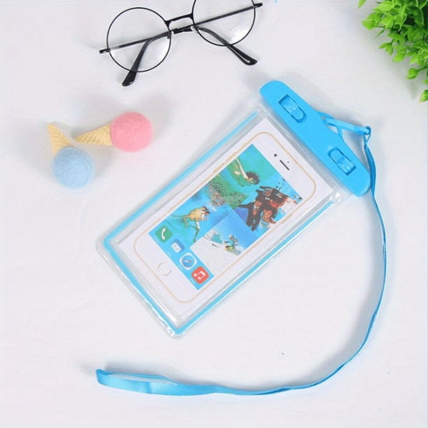Experience the Ultimate Adventure with our Luminous Mobile Phone Waterproof Bag - Perfect for Swimming, Diving, Fishing, and Camping with a Transparent Touch Screen and Secure Lock Latch!