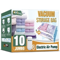 Bolsas De Almacenamiento Al Vacío Hibag Con Bomba Eléctrica, Paquete De 10