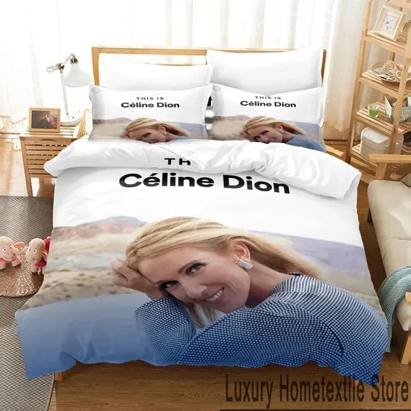 Celine Dion Bedding Set Boys Girls Size Duvet Cover Pillowcase Bed boys Adult Home Textileextile Bed Sheets