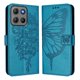 thumbnail image 2 of Funda cartera mariposa para Motorola Moto G17 con soporte y ranuras para tarjetas Azul, 2 of 6