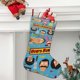 thumbnail image 2 of Hamburguesas de Bob Tema: Calcetines de Navidad, fino lino blanco para colgar en escaleras y chimenea, decoración navideña para el hogar, regalo de Navidad. 45cm × 32cm, 2 of 5