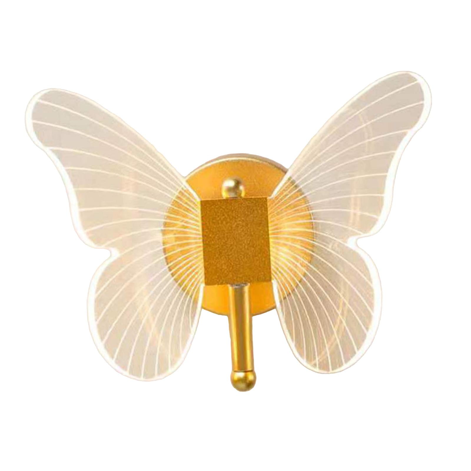 Ioensy - Lámpara De Pared De Mariposa Led Aplique De Pared Lámpara De Pared De Mariposa Loft Luces De Pared Luz Cálida