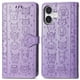 thumbnail image 1 of Funda Cartera FOXDOCK para iPhone 16 , Flip PU con Relieve de Gatos y Perros, Tarjetero y Soporte, 1 of 6