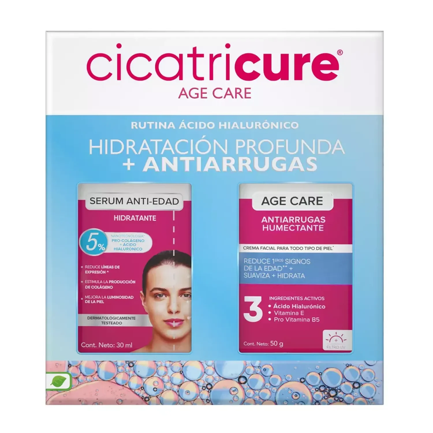Pack Cicatricure Serum Antiedad Hidratante Crema Antiedad