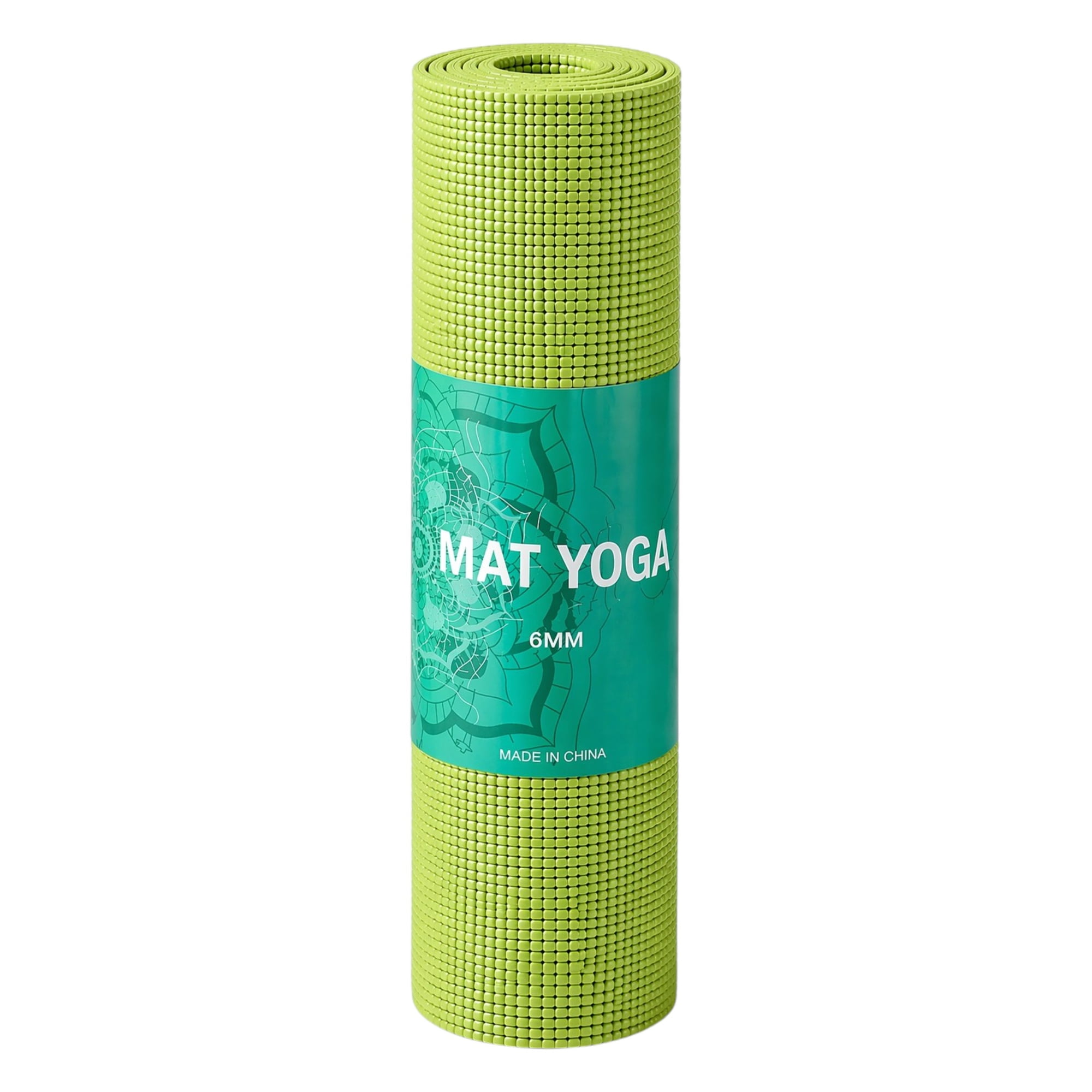 Pwrfitness - Mat De Yoga Verde 6 Mm Antideslizante Para Yoga, Pilates Y Ejercicio