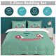 thumbnail image 5 of Bulbasaur Bed Duvet Cover Funny Anime Cartoon Bedding Sets Lightweight 3 Piece Comforter Sets, 5 of 5