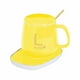 thumbnail image 2 of Juego De Calentador De Café Y Taza Para Escritorio, Calentador De Tazas Para El Hogar, Regalos Del Día De San Valentín, Amarillo, 2 of 3