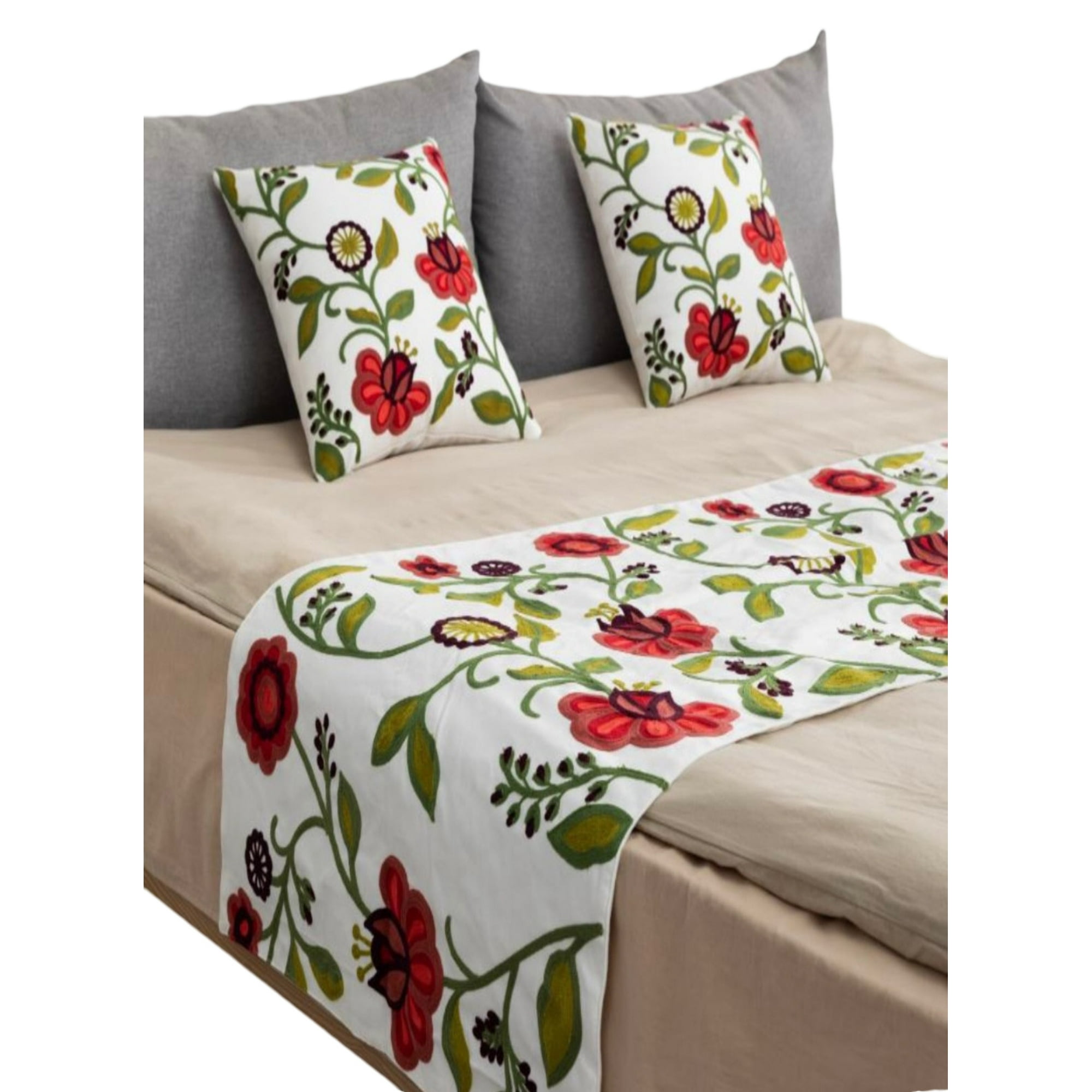 Todo Para El Hogar - Piecera Bordada Sin Fundas