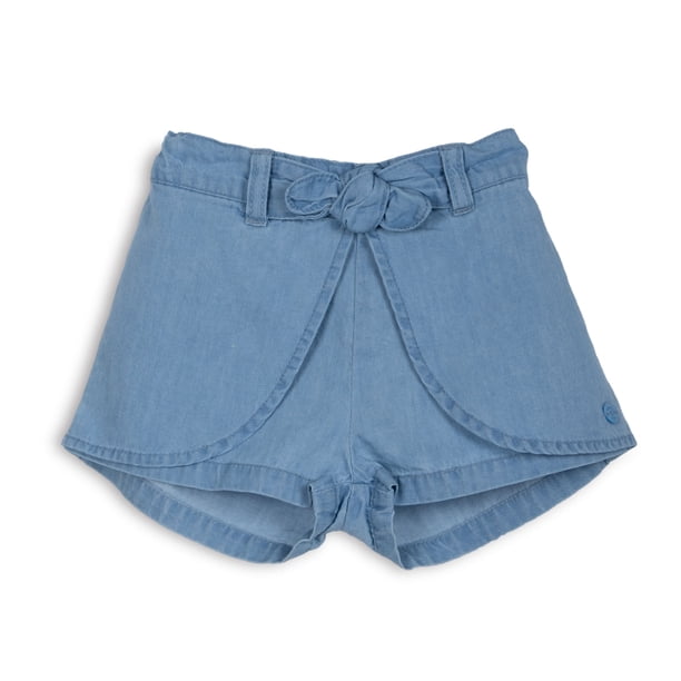 Short Falda Bebé Niña Cintura Ajustable Celeste Pillin